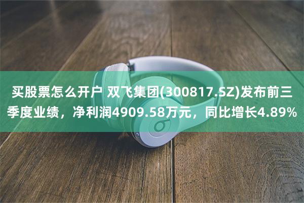 买股票怎么开户 双飞集团(300817.SZ)发布前三季度业绩，净利润4909.58万元，同比增长4.89%