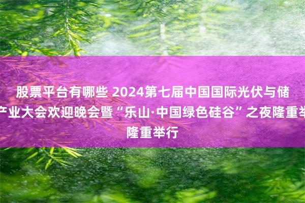 股票平台有哪些 2024第七届中国国际光伏与储能产业大会欢迎晚会暨“乐山·中国绿色硅谷”之夜隆重举行